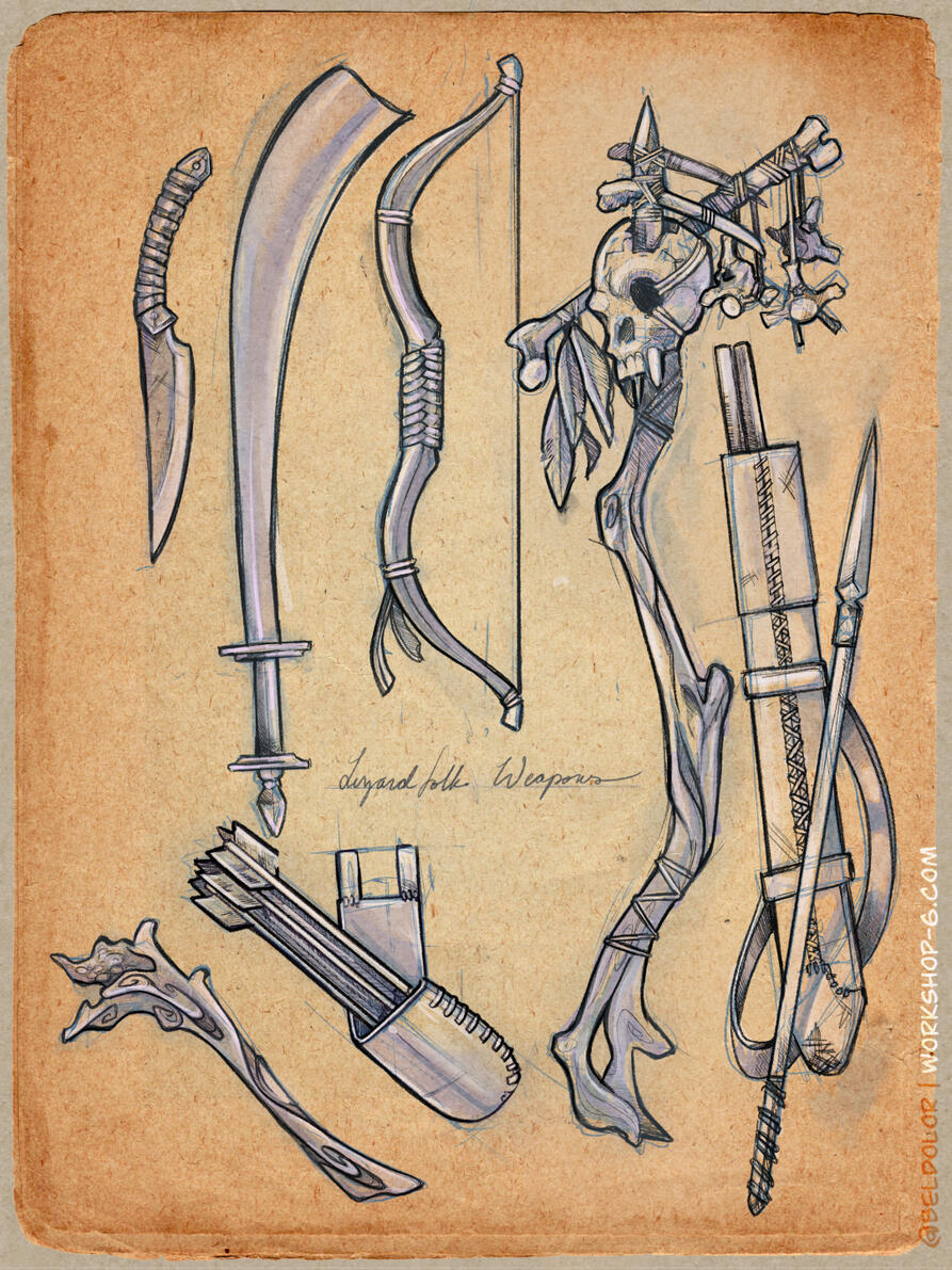 Lizard Folk Weapons